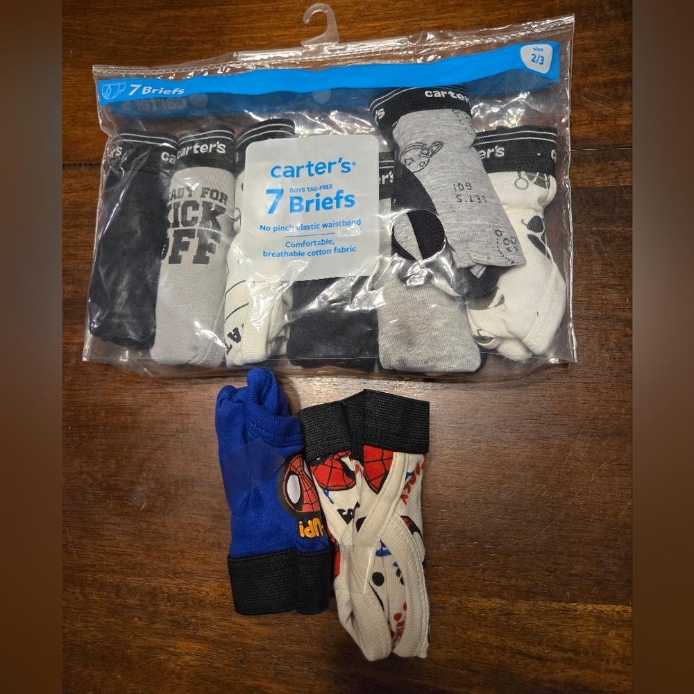 Carter's‎ Boys' Briefs in Black, Gray, and Blue